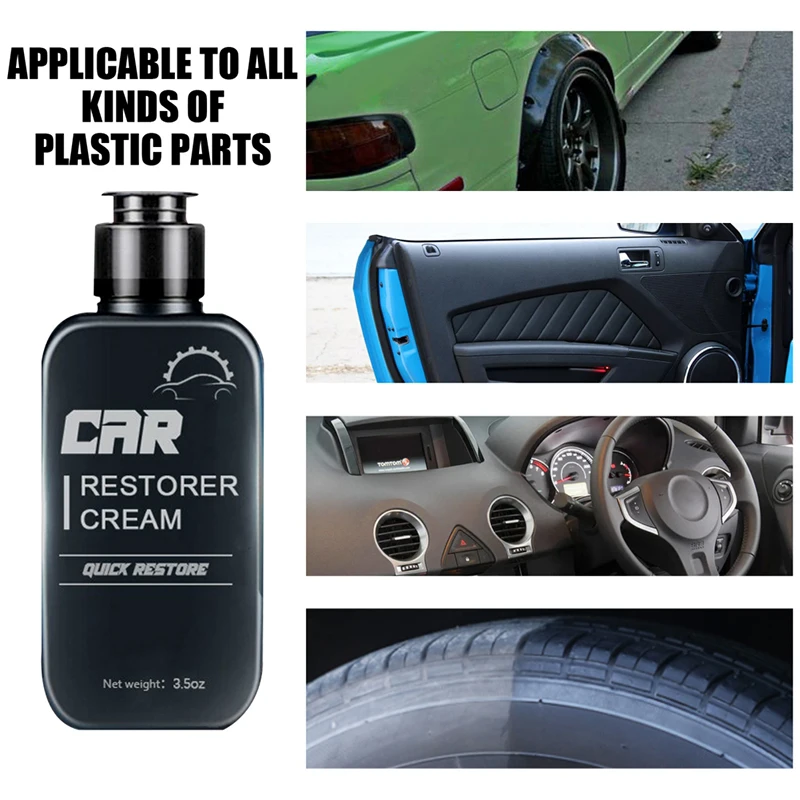 

Automotive Interior Plastic Leather Parts Retreading Agent Plastic Parts Wax Instrument Panel Retreading Agent With Sponge -