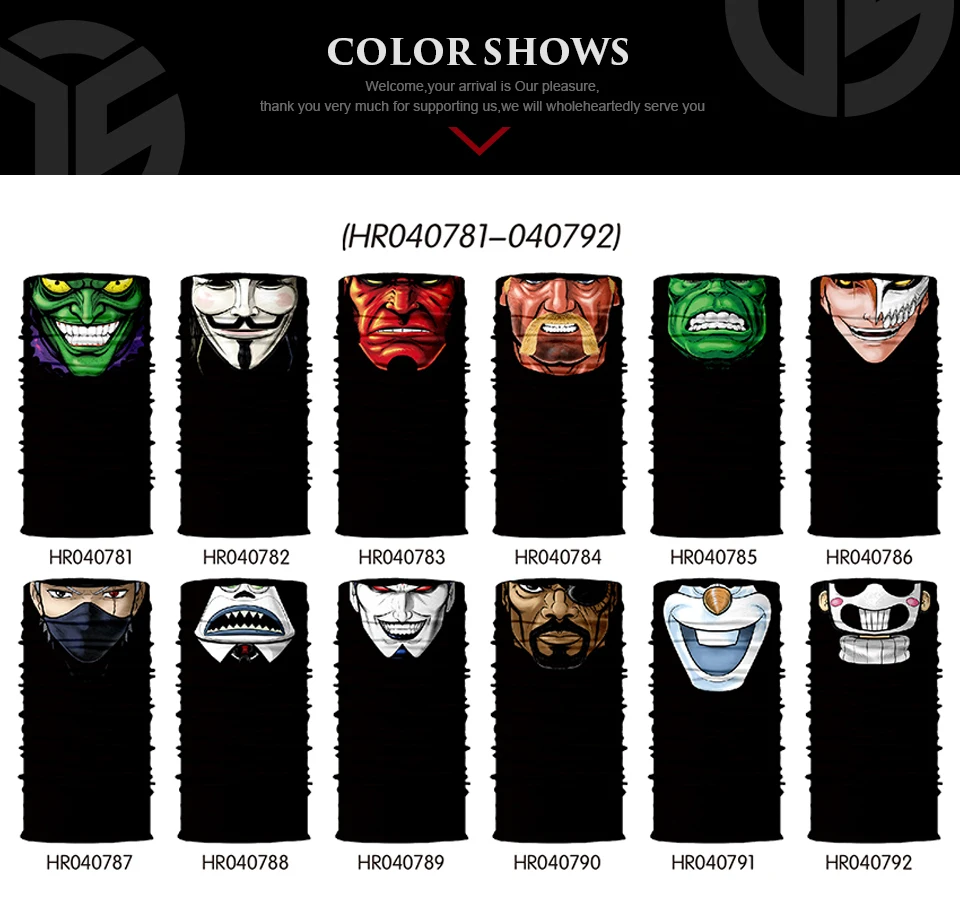 Бесшовные шарфы 3D многофункциональная повязка на голову с волшебным мультяшным