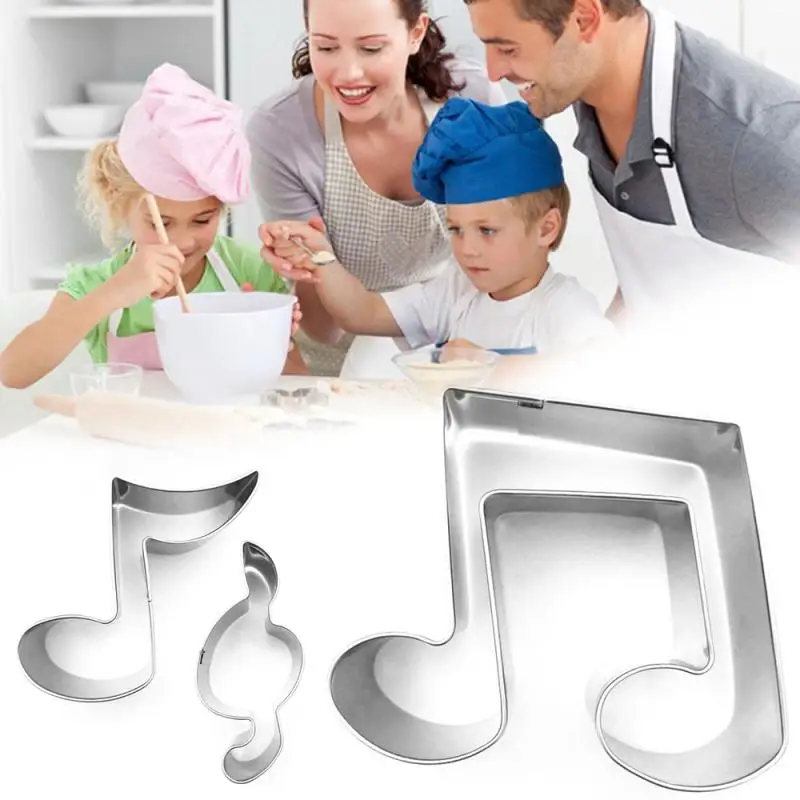1 pcs Music Note Cookie Cutters Rvs Biscuit Mold Fondant Cutter Bakken Accessoires | Дом и сад