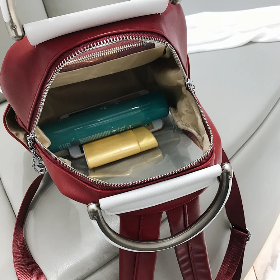 Прозрачный рюкзак желейного леденцового цвета с буквенным принтом школьный для девочек подростков Кожаная