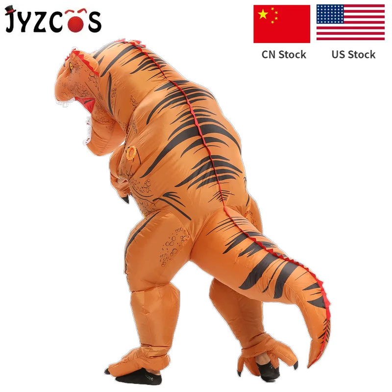 JYZCOS взрослый надувной костюм динозавра t-rex динозавр Косплей Костюм Хэллоуин костюм для женщин и мужчин вечерние надувные костюмы
