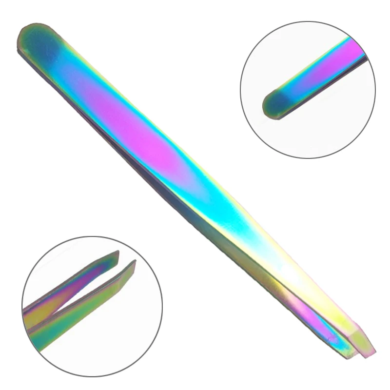 Профессиональный Наклонный угловой триммер для бровей пинцеты накладных ресниц