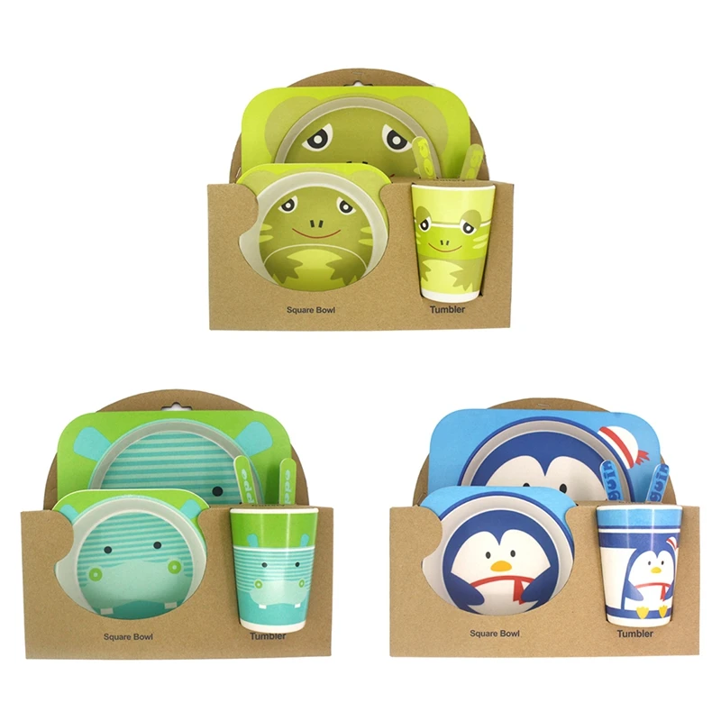 5 шт./компл. тарелки столовая посуда набор для кормления детское нижнее белье из