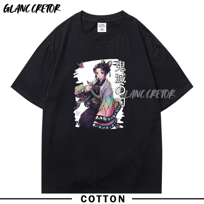 

Kimetsu no Yaiba Anime Vaporwave T-Shirt Aesthetic Japan Otaku T-Shirt Men Casual T Shirts 100% Cotton Short Sleeve Tees
