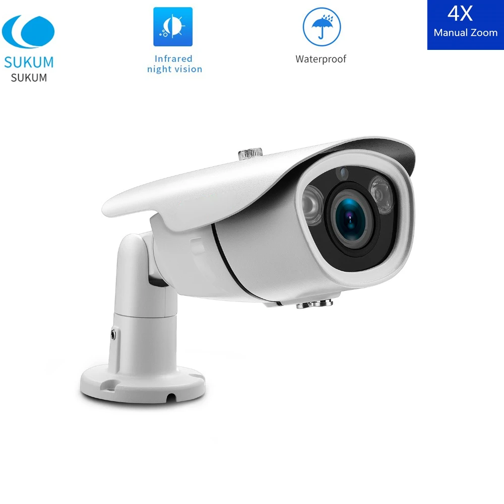 

5MP Bullet Outdoor Camera AHD 2.8-12mm Manual Zoom Lens Waterproof IP66 Night Vision Security Camera CCTV With OSD Menu