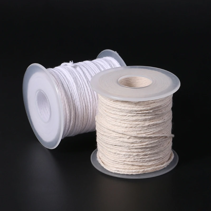 

61m Cotton Braid Candle Wick Core Spool Non-smoke DIY Oil Lamps Candles Supplies