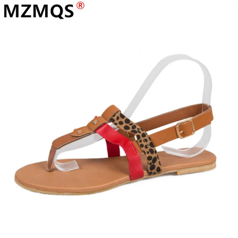 

2020 Summer Women Sandals Fashion Vintage Leopard Buckle Sandals Outdoor Beach Open Toe Women Casual Sandals Sandalias De Mujer