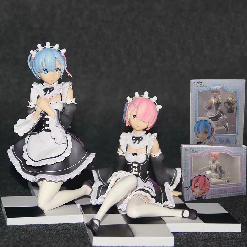 

Аниме экшн-фигурки, костюм служанки, Ram Rem Re Zero, начальная жизнь в другом мире, фартук горничной, платье, кукла, фигурка, ПВХ, модель автомобиля,...