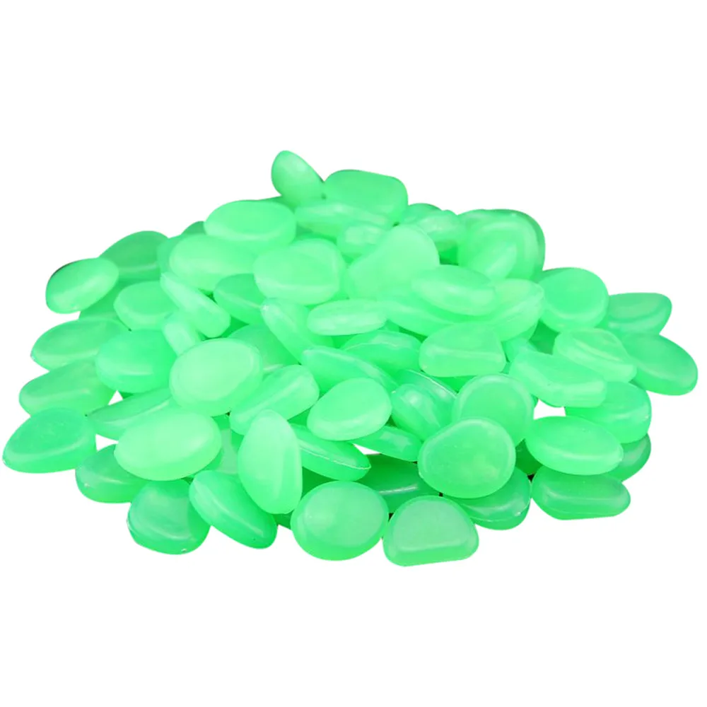 

100pcs Glow in the Dark Garden Glow Stones Walkways Garden Path Patio Lawn Fish Tank Garden Yard Outdoor Decor Luminous Stones