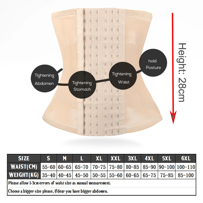 

Women Shaper Waist Trainer 6XL Modeling Tape Strap Corset Dropship Body Shaper Tummy Control Slimming Belt Underwear Shapewear