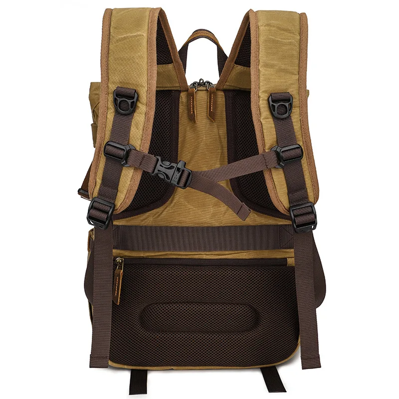 camera bag batik canvasleather waterproof camera backpack dslr case padded large photo bag for camera nikon canon m50 olympus free global shipping