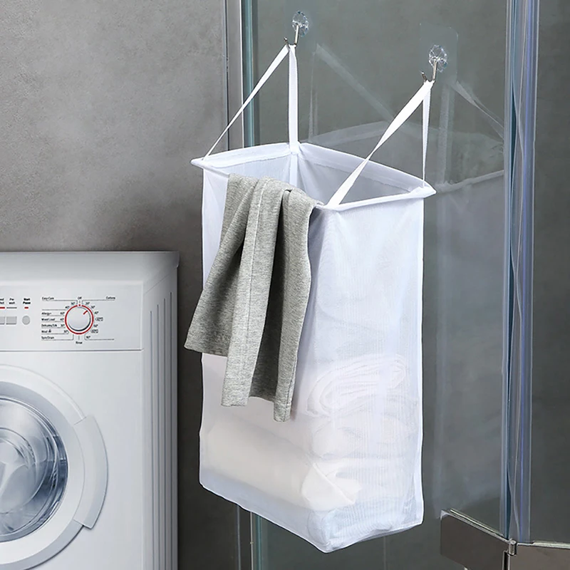 

Hanging Laundry Basket New Wall Underwear Socks Clothing Storage Barrel Wall Mounted Cloth Sack Pouch Organizer For Living Room