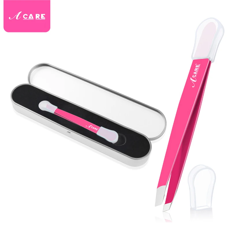 ACARE для бровей Пинцет из нержавеющей стали Компактный никакого вреда скошенный