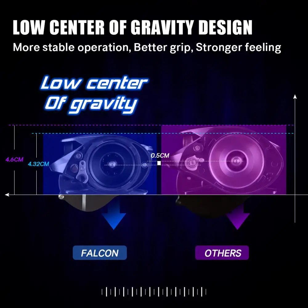 

Original SeaKnight FALCON Series Baitcasting Reel for carp bass Fishing 7.2:1/ 8.1:1 190g MAX Drag Power 18LB fishing reels