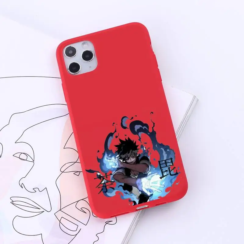 

dabi boku no hero academia Phone Case Red Candy Color for iPhone 6 7 8 11 12 s mini pro X XS XR MAX Plus