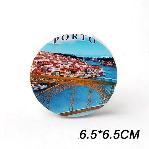 

Resin Fridge Magnet cute portgual porto lisbon Souvenir Refrigerator Sticker Craft Home Decor