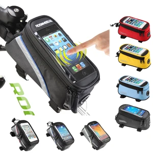 roswheel bicycle bags cycling bike frame iphone bags holder pannier mobile phone bag case pouch free global shipping