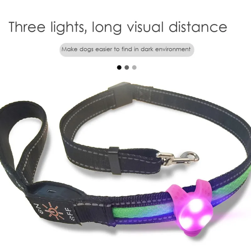 Pet Dog LED Flashlight Pendant Cat Glowing Collar Accessories Puppy Leads Necklace Luminous Bright Decor Collars | Дом и сад