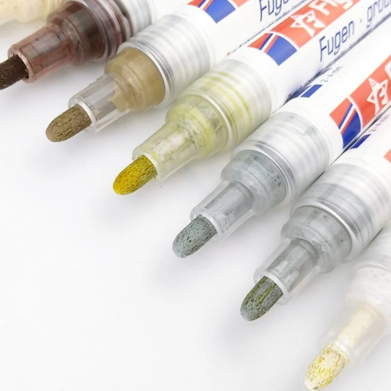 Цветная ручка для ремонта зазора с плиточным зазором белая водостойкая