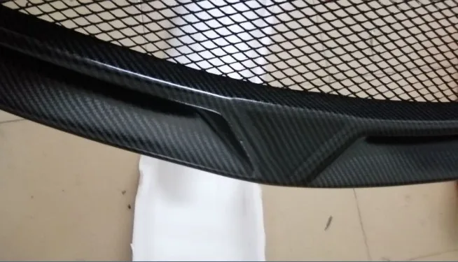 Подходит для 2009-2013 KIA Forte Carbon Fiber Black Car передний бампер сетка решетка Вокруг отделки гоночных Грилей
