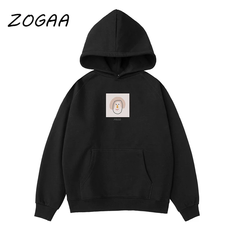 

Свитшот ZOGAA мужской с круглым вырезом, утепленный пуловер, Повседневная Уличная одежда в стиле Харадзюку, спортивная одежда