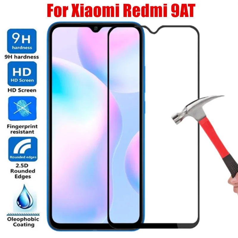 

3pcs Full Cover Protective Glass For Xiaomi redmi 9a t Ksiomi Redmi9AT Safety Screen Protector on xaomi redmi 9at Tempered Glass