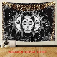 black sun tapestry mandala moon skeleton gossi tapestry wall hanging hippie tapestries wall cloth carpet bed cover home decor