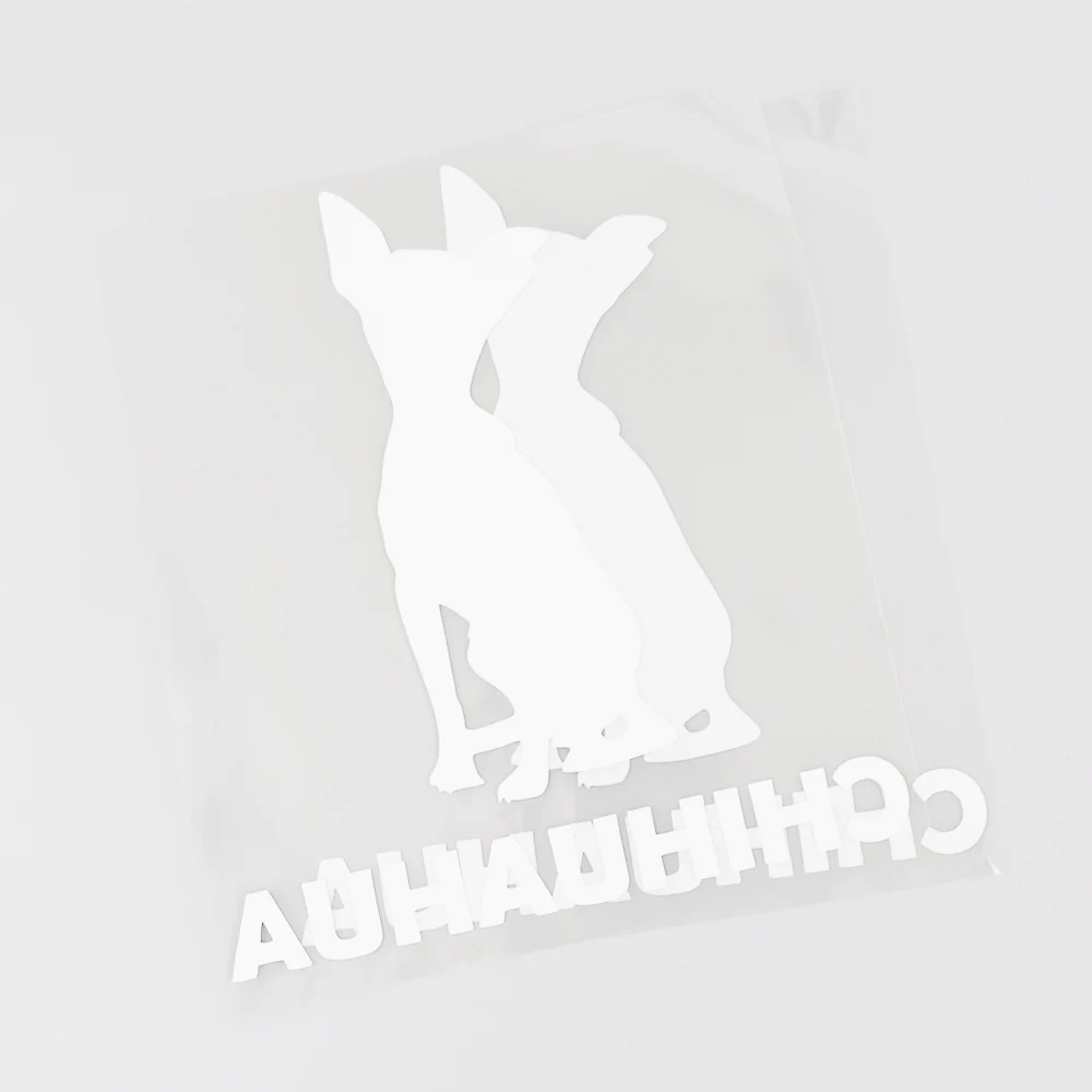 

YJZT 15.6CM17CM Interesting Animal Chihuahua Vinyl Car Sticker Decal Black/Silver 13F-0030