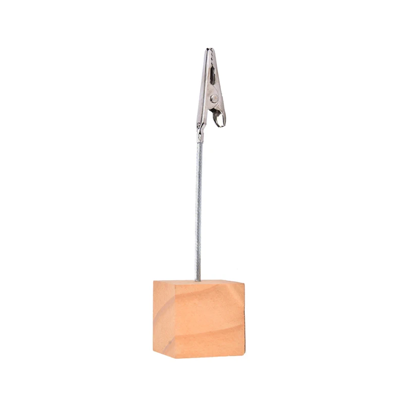 1PC 8 Cube Stand Alligator Wire Card Note Memo Table Photo Picture Clip Holders | Канцтовары для офиса и дома