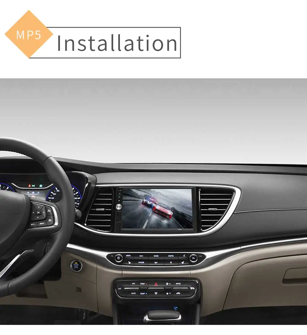 Автомагнитола с 7 цветной подсветкой 2din HD Bluetooth FM радио MP3/MP5|Автомобильные