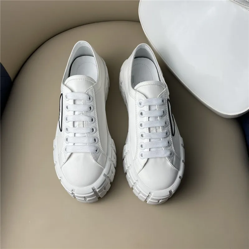 

Luxury Brand Designer Women's Shoes Spring And Summer Fashion Nylon Cloth Top Low top Lace-up Thick Soled Leisure Sports Shoes