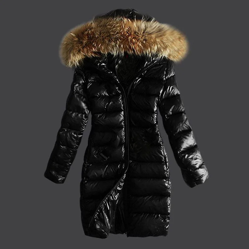 

2021 Spring Women Puffer Jacket Fashion Luxury Winter Woman Coats Hooded Shiny Black Brown Parkas Mujer Chaqueta Doudoune Femme