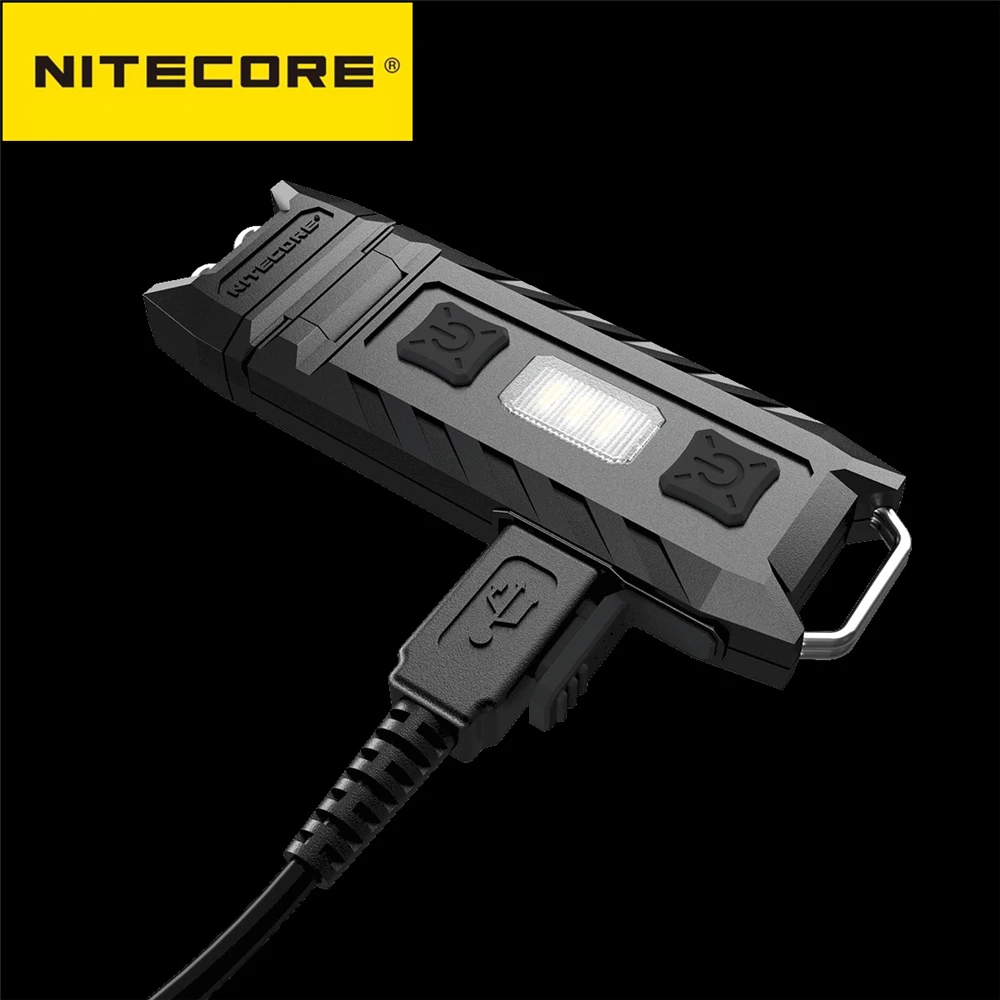 Оригинальный кнопочный фонарь NITECORE перезаряжаемый белый + красный УФ светильник