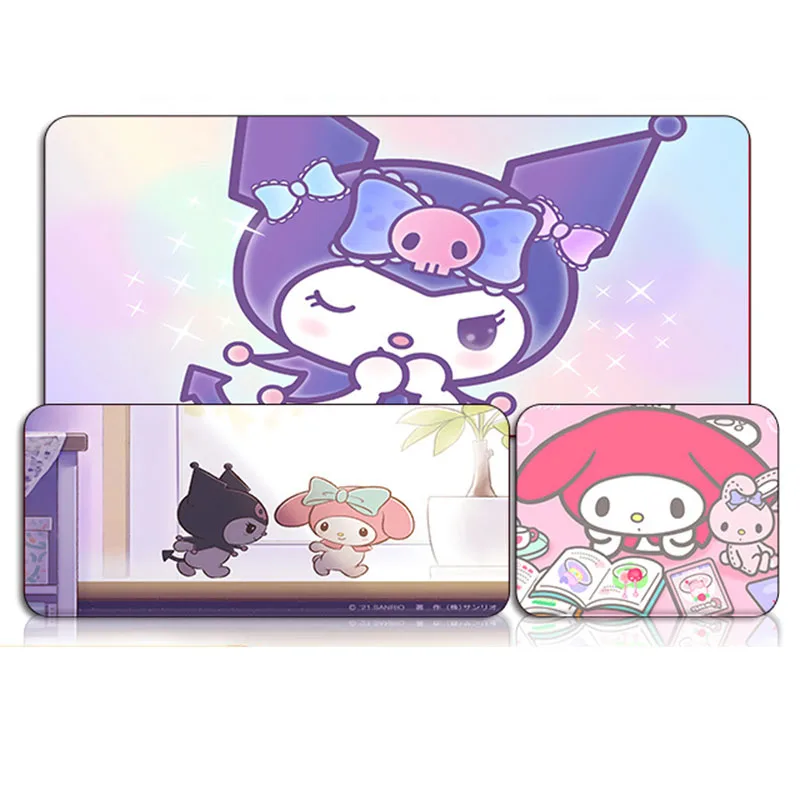 

Kawaii Мультфильм Kuromi Cinnamoroll My Melody утолщенный Настольный коврик большой коврик для клавиатуры игровой коврик для мыши игрушка подарок