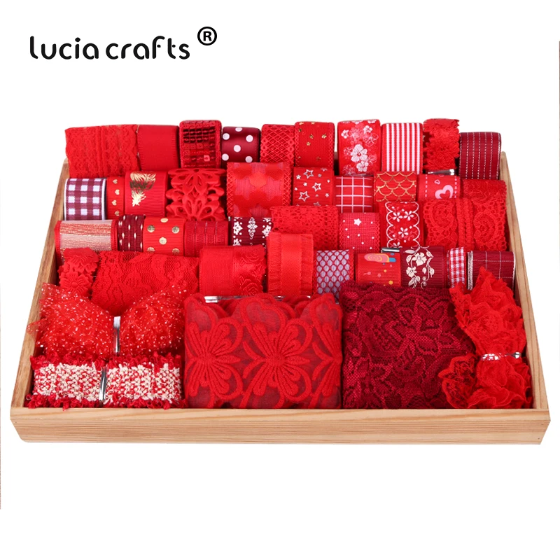 1 ярд атласных лент с принтом в красный горошек из органзы обшивка кружевных