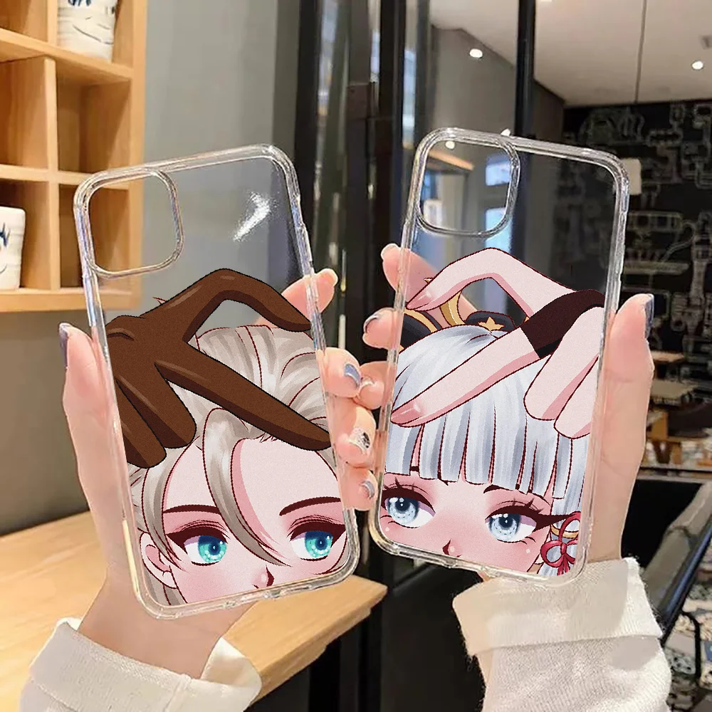 

Genshin Impact Anime hand love Phone Case Transparent For Xiaomi Redmi Note 7 7A 8 8T 9 9A 9S 10 K30 Pro Ultra transparent trend
