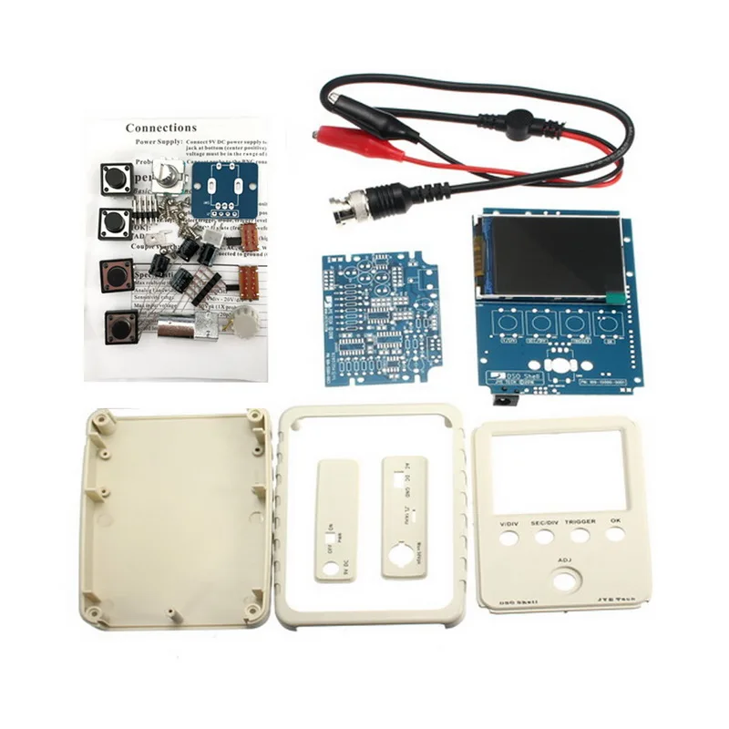 Полностью Собранный DSO150 15001K DIY цифровой осциллограф с P6020 BNC Стандартный чехол для