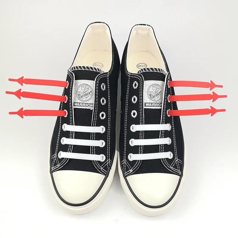 

Good Quality Lazy Silicone Shoelaces Super Elastic Same Size No Tie Shoelaces 12pcs