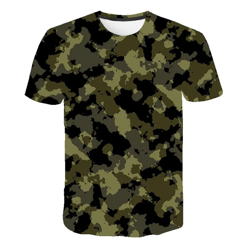 

2021 New Leisure Camo Print T-Shirt Men's And Women's Short Sleeve T-Shirt Fashion Breathable T-Shirt Oversized Camo Short Sleev