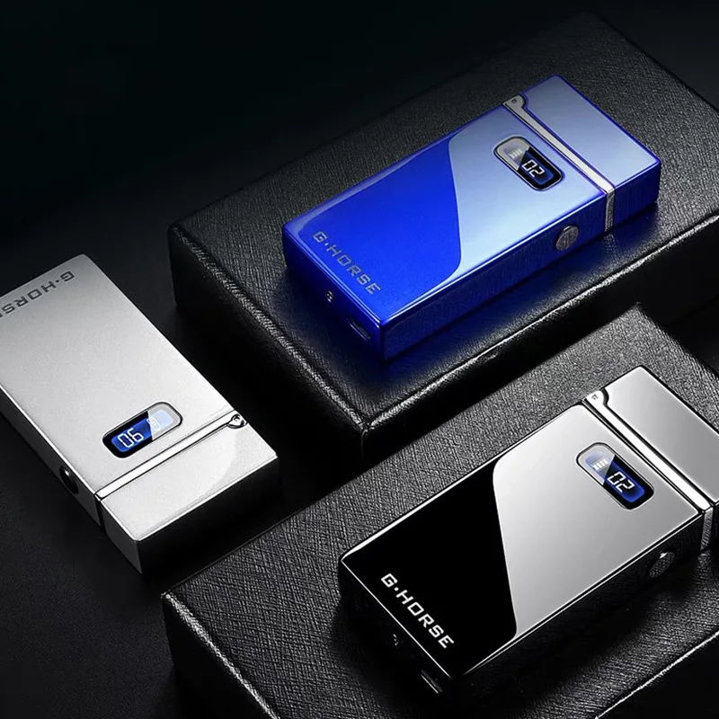 Новая электрическая зажигалка со светодиодным дисплеем сигарета с зарядкой от USB