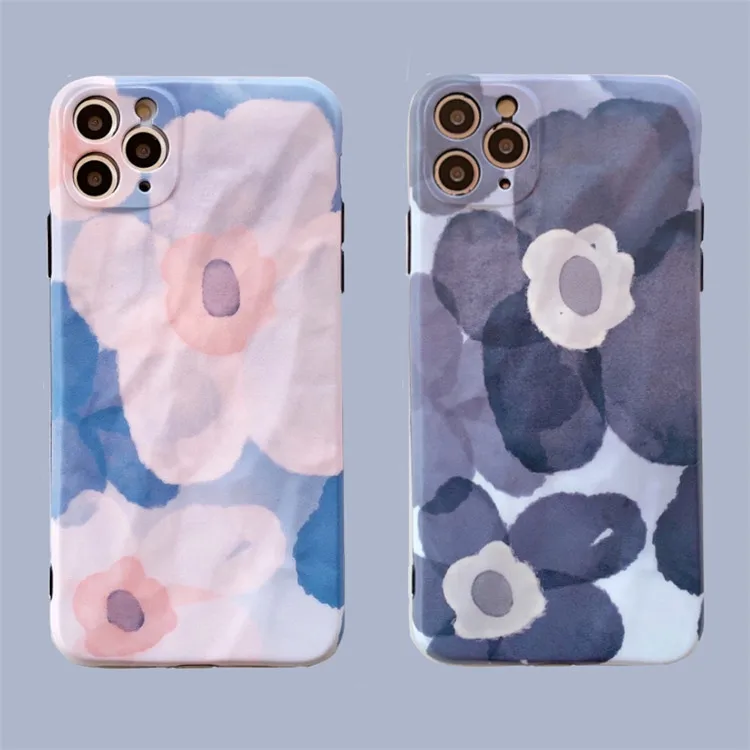 INS Art чехол для телефона с милыми цветами и масляной росписью iPhone 11 Pro Max XR X Xs 7 Puls 8