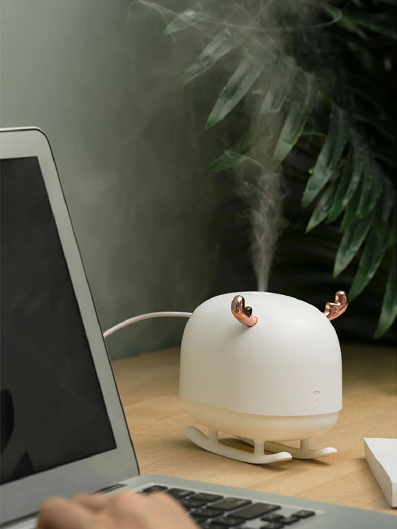 Xiaomi Mijia SOTHING DSHJ-H-009 увлажнитель с оленем легкий USB домашний увлажнитель воздуха воздухоочиститель атмосферный ночник 260 мл