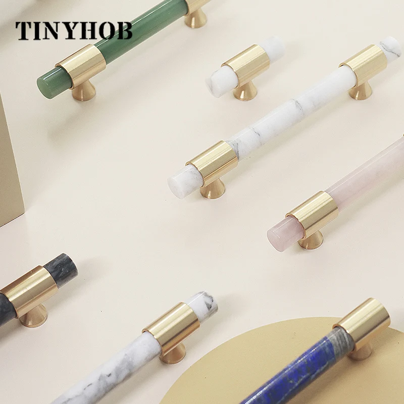 Натуральный камень + латунная ручка и в скандинавском стиле шкаф/шкаф выдвижной