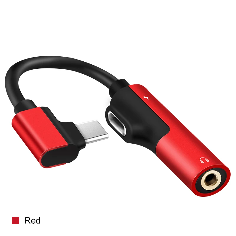 Красный Nohon usb type C до 3,5 Jack адаптер для наушников для Samsung Galaxy S8 S9 S10 Plus e type-C 3,5 мм AUX шнур переключателя разъем - Цвет: Красный