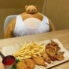 Подушка в виде маленького плюшевого медведя, с набивкой, для больших мышц тела, с енотом, лягушкой, слоном, бегемотом, подушка для обнимания, подушка для стула