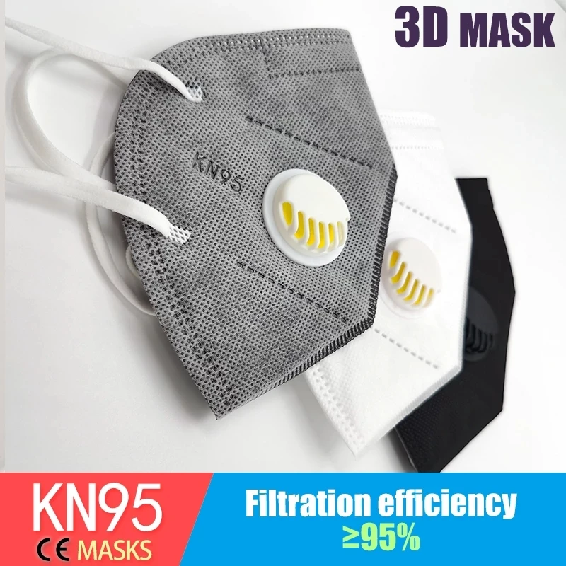 

With valve kn95 Reuseable KN95 Mask Safety Dust Respirator Mask Face Masks Mouth Dustproof Protective Mascarillas FPP2 Kn95Mask