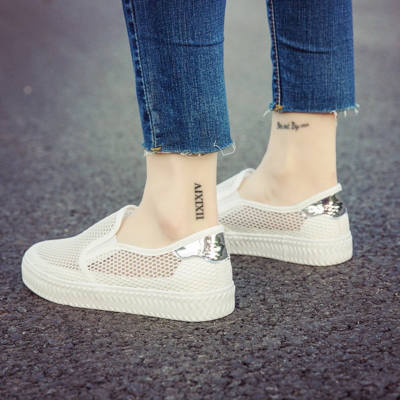 Новинка 2019 года женская повседневная обувь на плоской подошве блестящие