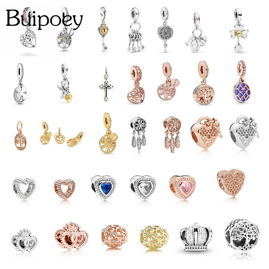 Buipoey 2 шт. подвеска на удачу искусственное сердце бисер корона подходит для