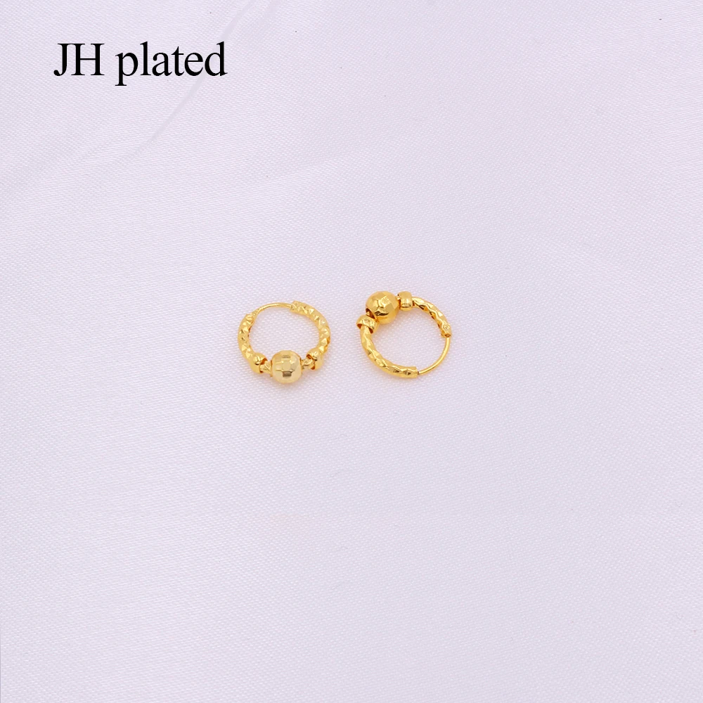 Earrings 24K Gold Color Small round Hoop earings hoops pircing gold earrings piercings accesories for Women/Girls Jewelry gifts | Украшения