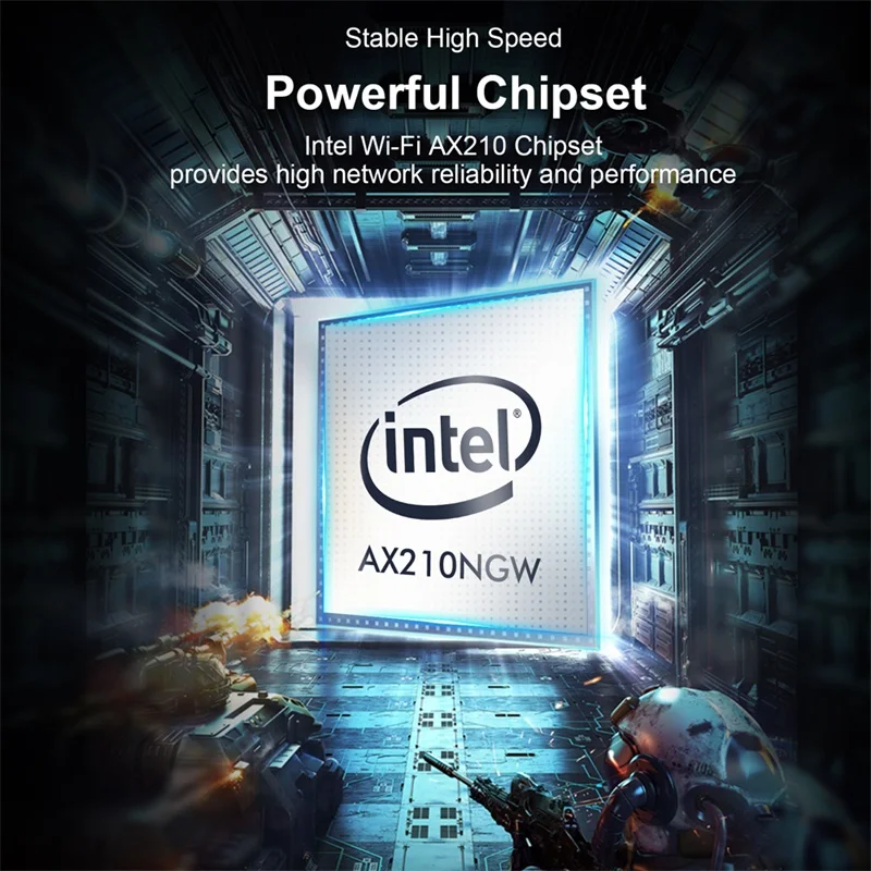 Чипсет EDUP Wi Fi 6E Intel AX210 PCI Express 3000 Мбит/с Blue tooth 5 2 Двухдиапазонная карта PCIE для